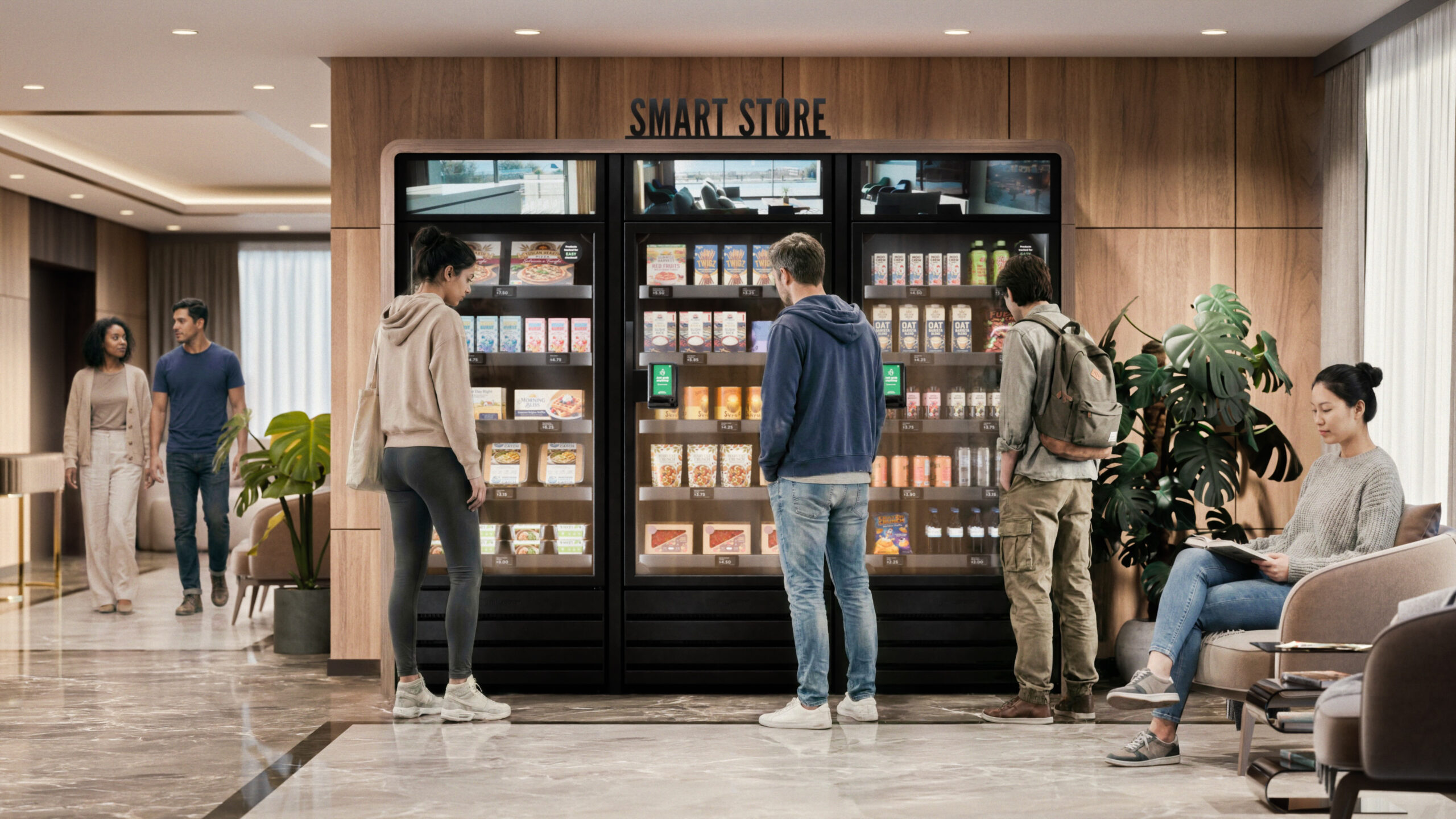 Smart cooler amenity in an apartment community