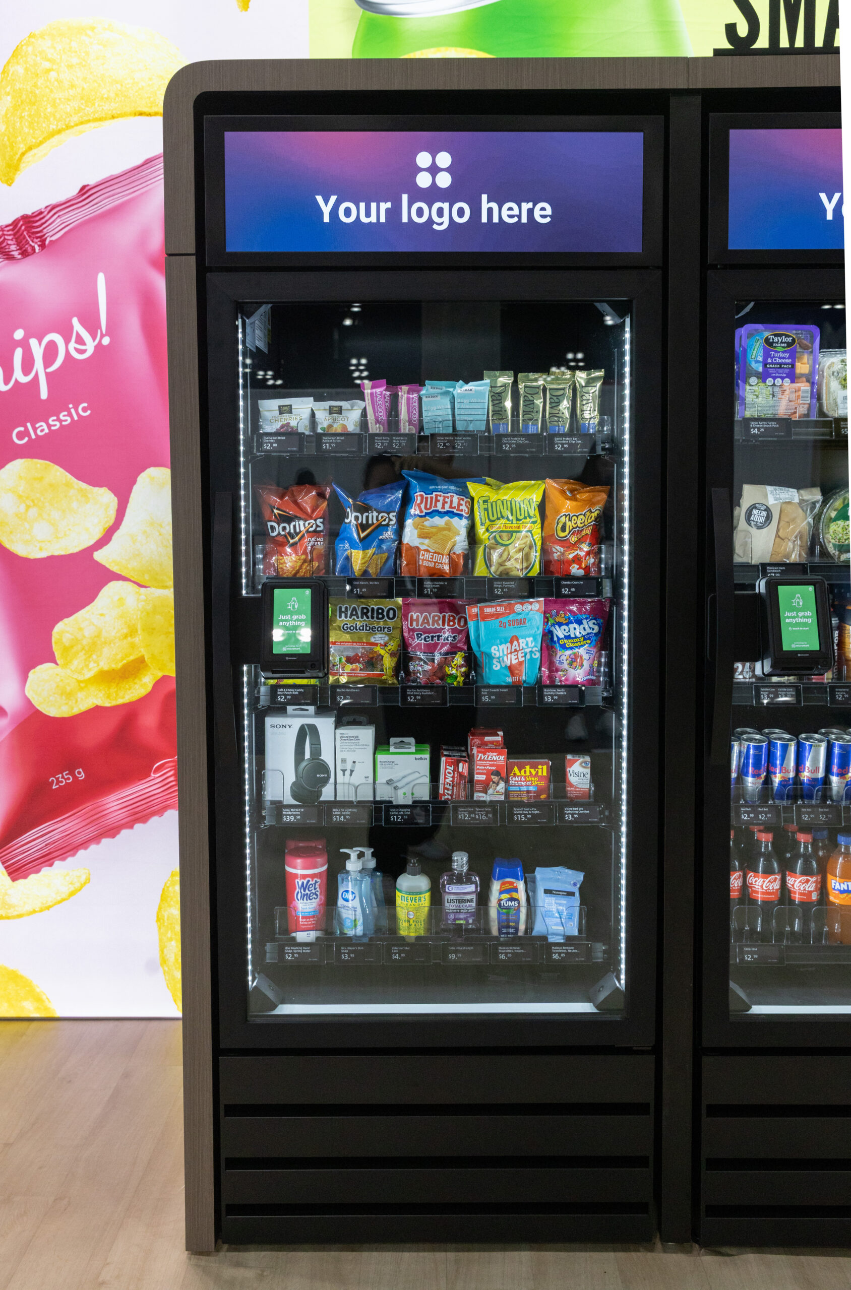 Digital display on a smart cooler