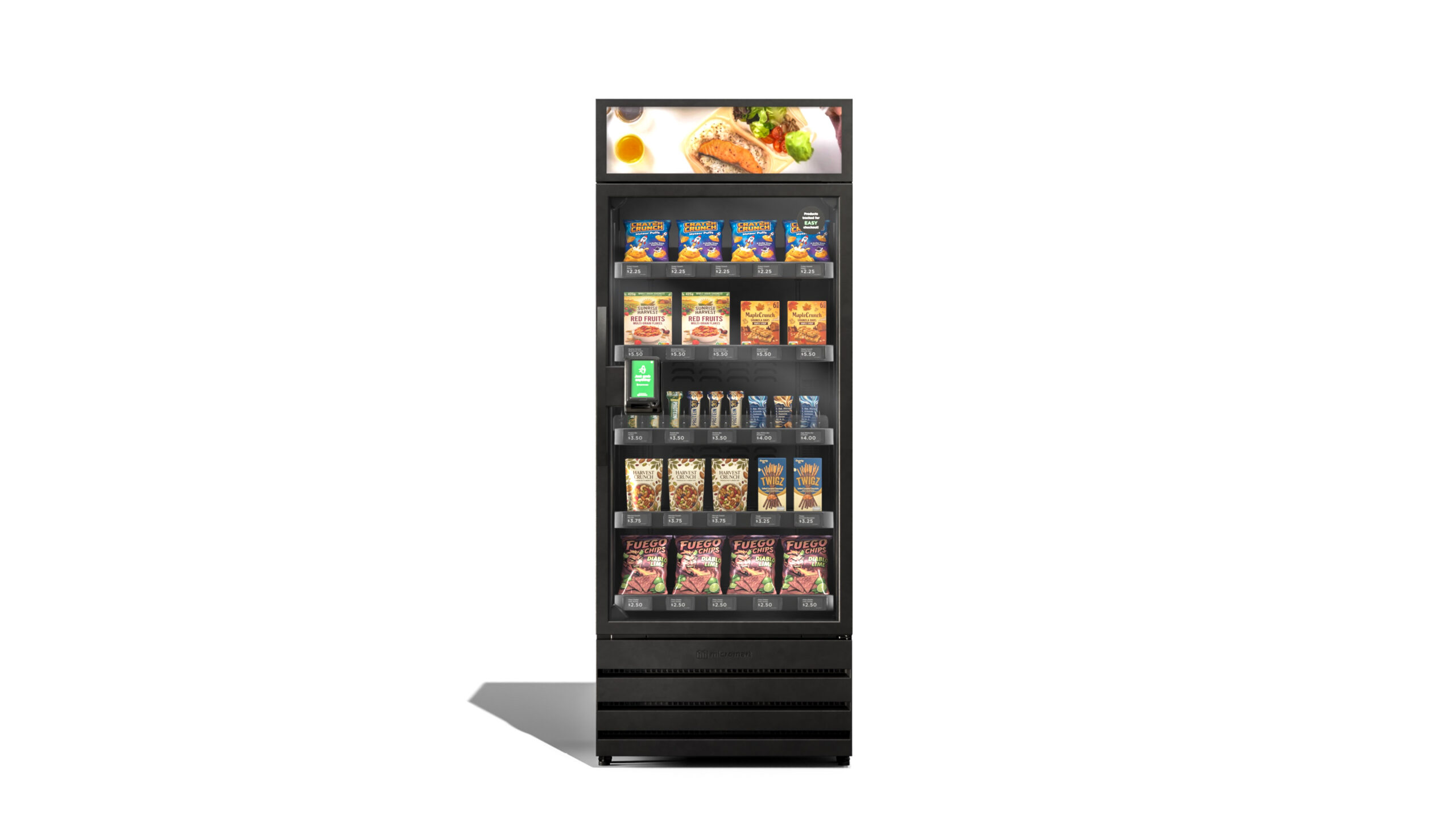 Front view of a smart pantry unit
